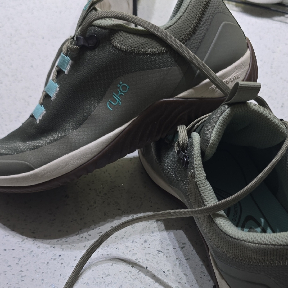 Ryka Charcoal and Aqua Sneakers